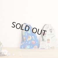 ●アウトレット サイズ変更不可●アンパンマン リネン緑【巾着袋3点セット】中厚手生地 材料セット 作り方マニュアル付き 入園入学 手芸キット