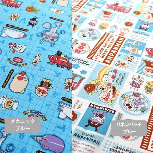 画像1: ●アウトレット サイズ変更不可●アンパンマン ボーイズ リネンパッチブルー【シューズバッグ】 材料セット 作り方マニュアル付き キルティング生地入園入学 手芸キット