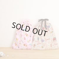 ●アウトレット サイズ変更不可●アンパンマン ガールズ チェリーピンク【体操服袋/ナップサック】 中厚手生地 材料セット 作り方マニュアル付き