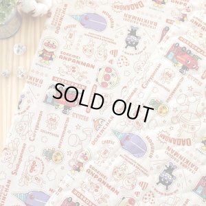 画像1: ●アウトレット サイズ変更不可●アンパンマンガールズ リネン赤【ランチョンマット】中厚手生地 材料セット 作り方マニュアル付き[u]