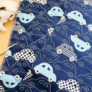 画像4: ●アウトレット サイズ変更不可●ビートルカー ネイビー【給食袋】手作りキット 作り方マニュアル付き 入園入学 2024年度春 中厚手生地