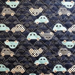 画像3: ●アウトレット サイズ変更不可●ビートルカー ネイビー◎底布付【シューズバッグ】手作りキット 作り方マニュアル付き 入園入学キルティング プライスOFF