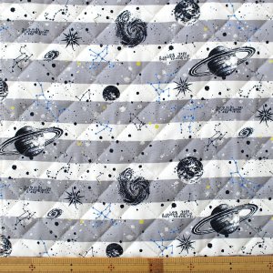 画像3: 《家庭科教材対応》宇宙柄 2色 キルティング生地【ナップサック】手作りキット 作り方マニュアル付き 小学校 家庭科 キット