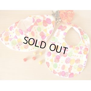 画像6: リボン&ちょうちょ レッド/ブルー【丸型スタイ】ベビー 手作りキット 作り方マニュアル付き ダブルガーゼ 国産