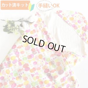 画像1: [夏休み 宿題]リボン＆ちょうちょ レッド/ブルー【国産おくるみ】ベビー 手作りキット 作り方マニュアル付き 5重ガーゼ フード付き