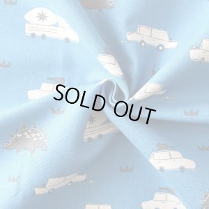 画像2: 車とダイナソー ブルー【体操服袋/ナップサック】中厚手生地 手作りキット 作り方マニュアル付き 入園入学 2023年度春[n]