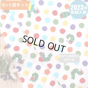 画像5: ●アウトレット サイズ変更不可●はらぺこあおむし みずたま◎底布付【レッスンバッグ(中厚手)】 材料セット 作り方マニュアル付き 入園入学 手芸キット[s]