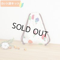 はらぺこあおむし ミニドット【給食袋】中厚手生地 材料セット 作り方マニュアル付き 入園入学 手芸キット