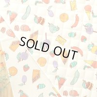 はらぺこあおむし 食べ物いっぱい【キッズエプロン&三角巾】Mサイズ 材料セット 作り方マニュアル付き 入園入学 手芸キット