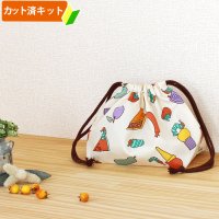 はらぺこあおむし 食べ物いっぱい【お弁当袋】中厚手生地 材料セット 作り方マニュアル付き 入園入学 手芸キット