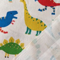 カラフルダイナソー【コップ袋】中厚手生地 手作りキット 作り方マニュアル付き 入園入学 手芸キット[n]