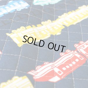 画像4: ●アウトレット サイズ変更不可●カラフルトレイン ネイビー【レッスンバッグ】キルティング生地 手作りキット 作り方マニュアル付き 入園入学 手芸キット[s]