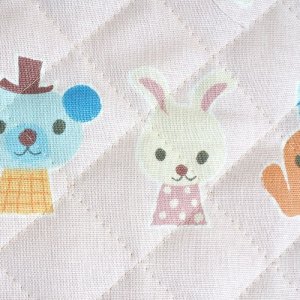 画像6: ●アウトレット サイズ変更不可●動物フレンズ ピンク◎底布有【シューズバッグ】手作りキット 作り方マニュアル付き 入園入学 手芸キット キルティング生地 プライスOFF