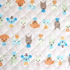 画像5: ●アウトレット サイズ変更不可●動物フレンズ ピンク◎底布有【シューズバッグ】手作りキット 作り方マニュアル付き 入園入学 手芸キット キルティング生地 プライスOFF