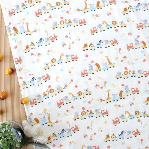 画像9: どうぶつトロッコ【丸型スタイ】【くるくるスタイ】【ハンカチスタイ】ベビー 材料セット 作り方マニュアル付き ダブルガーゼ 国産