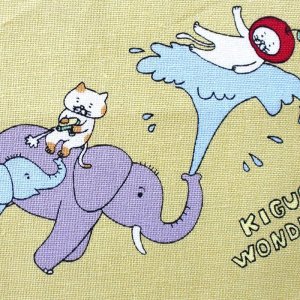 画像2: おともだち動物園【体操服袋/ナップサック】 中厚手生地 手作りキット 作り方マニュアル付き 入園入学 手芸キット