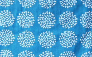 画像3: フラワーサークル ブルー【国産おくるみ】ベビー 手作りキット 作り方マニュアル付き 5重ガーゼ フード付き