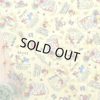 おさるのジョージ 風船イエロー【キッズエプロン&三角巾】Mサイズ 材料セット 作り方マニュアル付き 入園入学 手芸キット