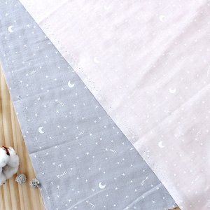 画像4: 星と月【国産おくるみと丸型スタイセット】ベビー 手作りキット 作り方マニュアル付き ダブルガーゼ フード付き