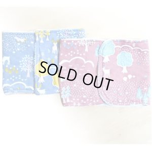 画像3: 北欧の森と動物 グレイッシュブルー/スモークピンク【キッズ安全ネックウォーマー】マフラー スヌード 手作りキット 作り方マニュアル付き コーデュロイ/ボア