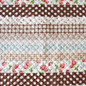 画像6: いちごのボーダー ピンク/茶【ピアニカバッグ】手作りキット 作り方マニュアル付き 入園入学 手芸キット キルティング【P】