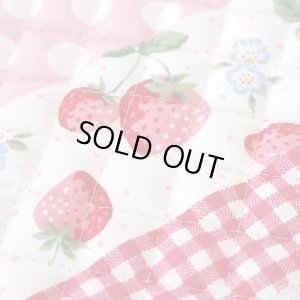 画像7: ●アウトレット サイズ変更不可●いちごのボーダー 赤/ピンク【シューズバッグ】キルティング生地 手作りキット  作り方マニュアル付き 入園入学 手芸キット