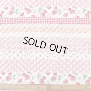 画像6: ●アウトレット サイズ変更不可●いちごのボーダー 赤/ピンク【シューズバッグ】キルティング生地 手作りキット  作り方マニュアル付き 入園入学 手芸キット