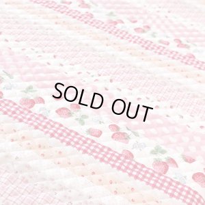 画像5: ●アウトレット サイズ変更不可●いちごのボーダー 赤/ピンク【シューズバッグ】キルティング生地 手作りキット  作り方マニュアル付き 入園入学 手芸キット