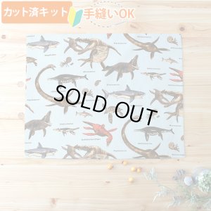 画像1: 古代の海竜たち【ランチョンマット】中厚手生地 手作りキット 作り方マニュアル付き 入園入学 手芸キット[u]