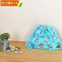 カービィ ミントブルー【お弁当袋】中厚手生地 材料セット 作り方マニュアル付き 入園入学 手芸キット[n]