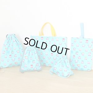画像1: カービィ ミントブルー【ピアニカバッグ】 材料セット 作り方マニュアル付き 入園入学 手芸キット[n]