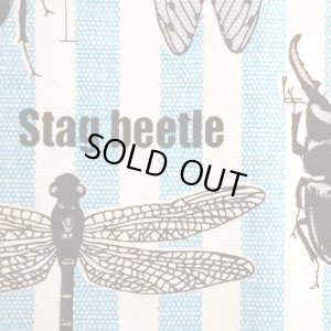 画像4: [15％OFF]★在庫限り サイズ変更不可★昆虫の図鑑 ブルーストライプ【コップ袋】手作りキット 作り方マニュアル付き 入園入学 2024年度春 中厚手生地[n]