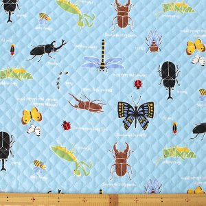 画像3: 虫たちの世界 ブルー【シューズバッグ】 手作りキット 作り方マニュアル付き 入園入学 手芸キット