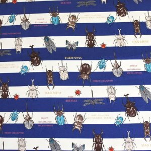 画像4: 昆虫ワールド ネイビーのボーダー【移動ポケット】手作りキット 作り方マニュアル付き 入園入学 2025年度 学校 教材