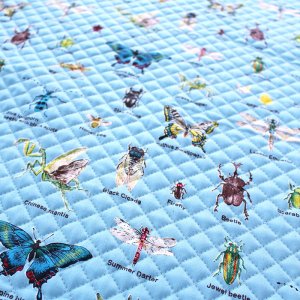 画像4: [夏休み 宿題]《家庭科教材対応》昆虫図鑑 そらいろ キルティング生地【ナップサック】手作りキット 作り方マニュアル付き 小学校 家庭科 キット