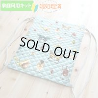 《家庭科教材対応》昆虫図鑑 そらいろ キルティング生地【ナップサック】手作りキット 作り方マニュアル付き 小学校 家庭科 キット
