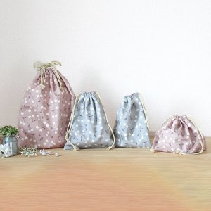 画像4: チェリー くすみカラー2色【ランチバッグ】 手作りキット 作り方マニュアル付き 入園入学 手芸キット