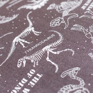 画像4: 《家庭科教材対応》きょうりゅう博士 チャコールグレー【ランチョンマット】手作りキット 作り方マニュアル付き 小学校 家庭科 キット[u]