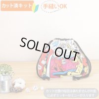 ミッキー コミック【お弁当袋】材料セット 作り方マニュアル付き 入園入学 薄手生地+裏地[n][u]