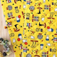 ミッフィーとサーカス イエロー【キッズエプロン&三角巾】Mサイズ 材料セット 作り方マニュアル付き 入園入学 2025年度春