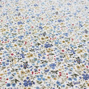 画像4: ミニフラワー ブルー◎底布付【シューズバッグ】 手作りキット 作り方マニュアル付き 入園入学 手芸キット[s]