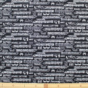 画像3: モノクロトレイン【体操服袋/ナップサック】 中厚手生地 手作りキット 作り方マニュアル付き 入園入学 手芸キット