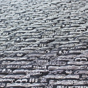 画像4: モノクロトレイン【シューズバッグ】 手作りキット 作り方マニュアル付き 入園入学 手芸キット