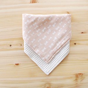 画像4: くすみリボン【丸型スタイ】【くるくるスタイ】【ハンカチスタイ】ベビー 材料セット 作り方マニュアル付き ダブルガーゼ 国産