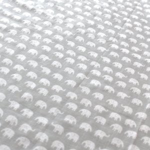 画像5: ぞうさんグレー【丸型スタイ】【くるくるスタイ】【ハンカチスタイ】ベビー 材料セット 作り方マニュアル付き ダブルガーゼ 国産