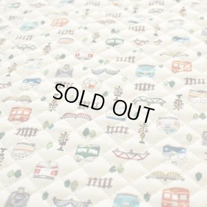 画像4: ●アウトレット サイズ変更不可●ならんだ電車 キナリ◎底布付【シューズバッグ】 手作りキット 作り方マニュアル付き 入園入学 手芸キット[s]