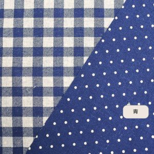画像10: リネンと選べるチェック＆ドット◎底布付【コップ袋】手作りキット 作り方マニュアル付き 入園入学 2025年度春 中厚手生地[s]