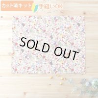 ●アウトレット サイズ変更不可●にゃんこのベリーガーデン【ランチョンマット】薄手生地+裏地 手作りキット 作り方マニュアル付き 入園入学 2024年度春[u]