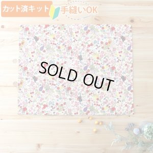 画像1: ●アウトレット サイズ変更不可●にゃんこのベリーガーデン【ランチョンマット】薄手生地+裏地 手作りキット 作り方マニュアル付き 入園入学 2024年度春[u]