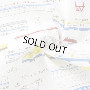 画像3: [15％OFF]★在庫限り サイズ変更不可★ネクストステーション 白◎底布付【シューズバッグ】手作りキット 作り方マニュアル付き 入園入学 手芸キット生地[s]